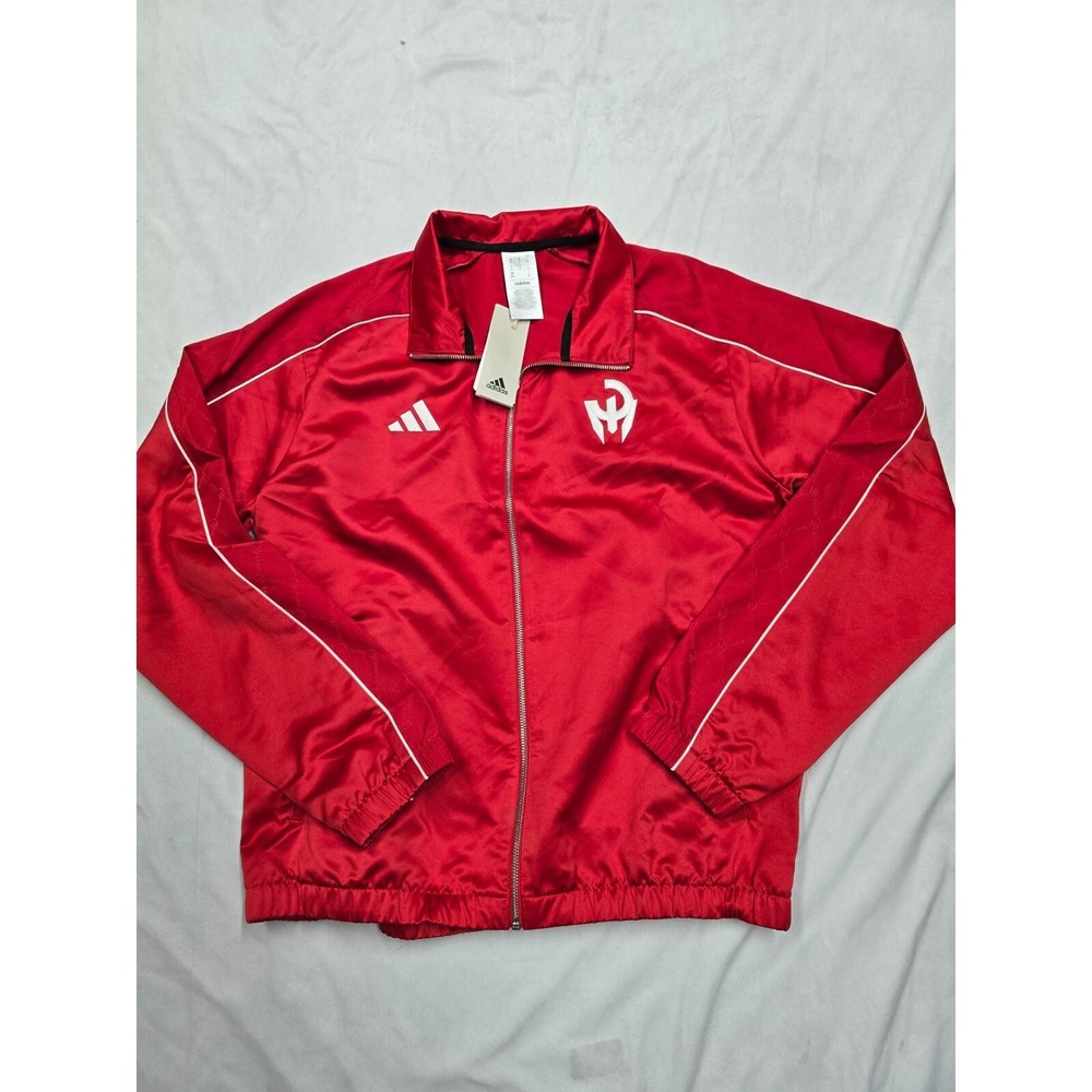 Adidas Patrick Mahomes Track Jacket Men's M Red Zip-Up Windbreaker New